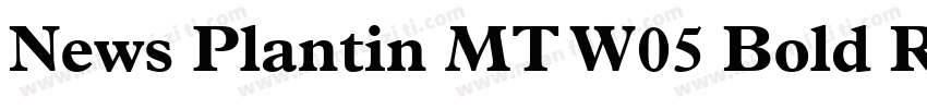 News Plantin MT W05 Bold Regula字体转换